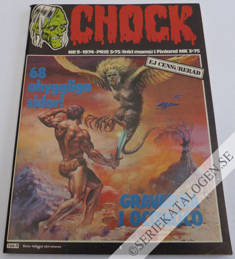 Framsida på Chock Gravarna i Oconoco (1974)