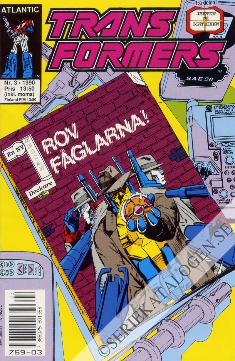 Framsida på Transformers #3 (1990)