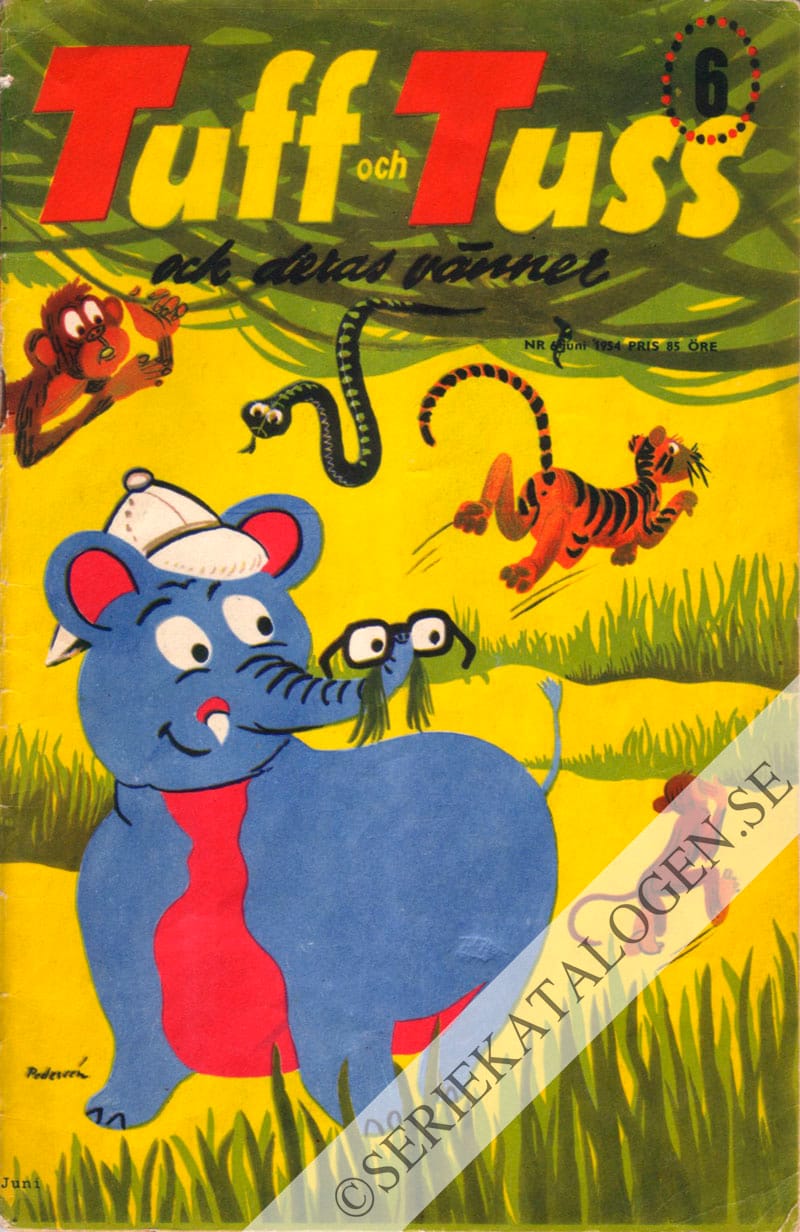Framsida på Tuff och Tuss och deras vänner #6 (1954)
