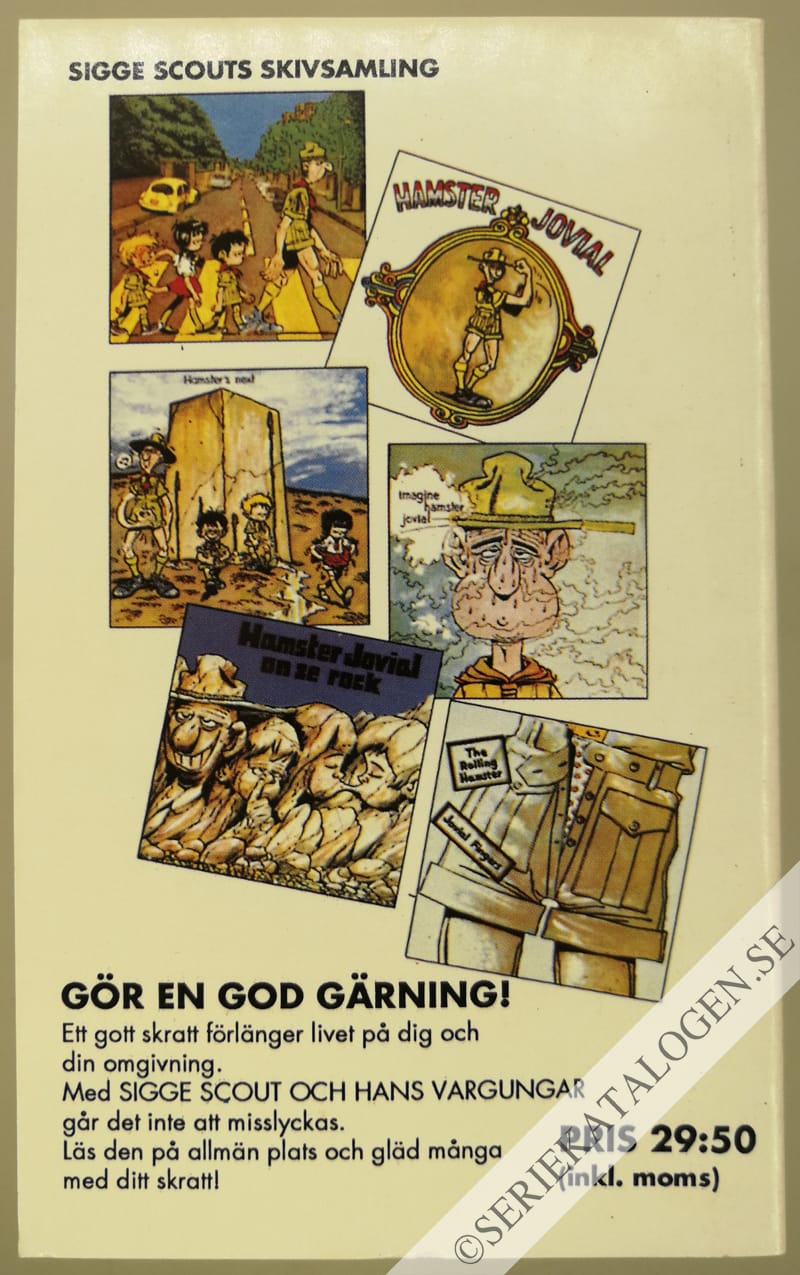 Baksida på Sigge Scout och hans vargungar (1990)