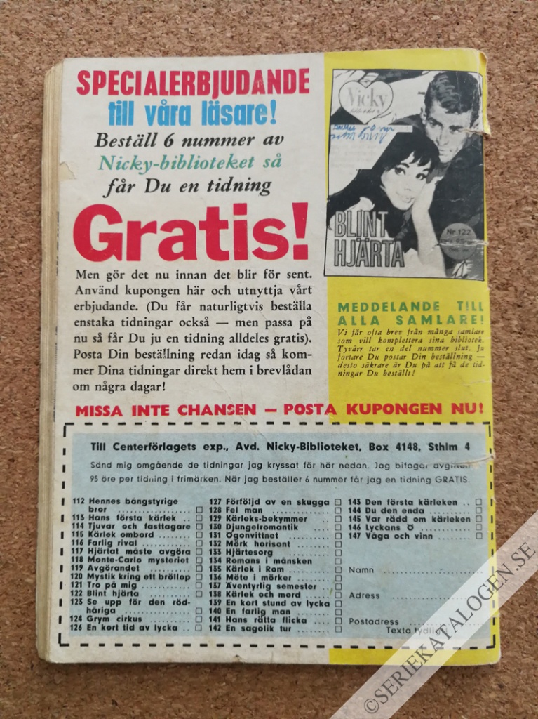Baksida på Ta fast kärleken (1965)