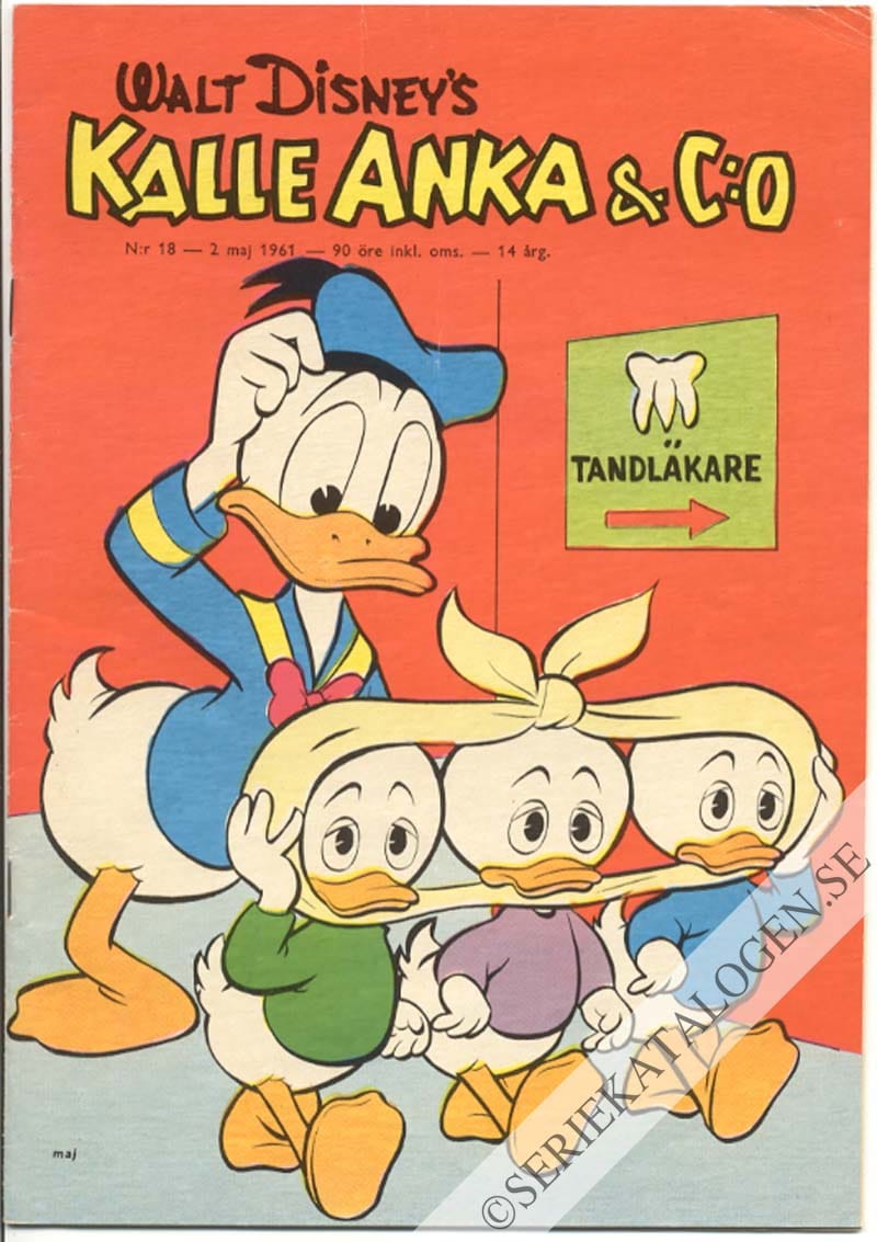 Framsida på Kalle Anka & C:o #18 (1961)