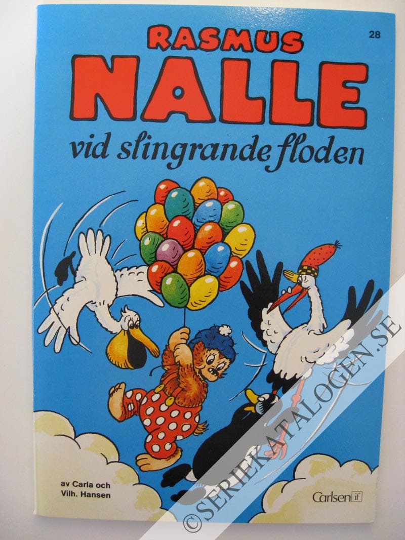 Framsida på Rasmus Nalle Rasmus Nalle vid slingrande floden (1977)