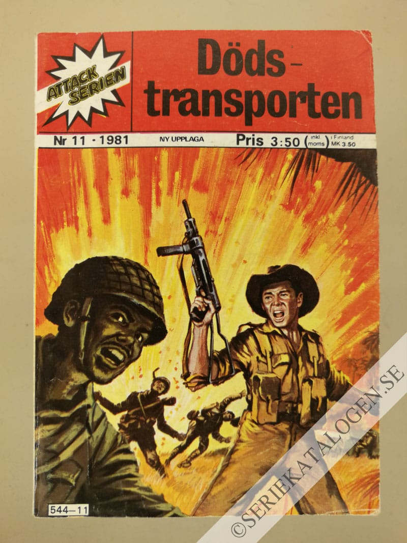 Framsida på Attackserien Dödstransporten (1981)