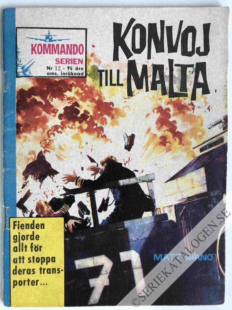 Framsida på Kommandoserien Konvoj till Malta (1963)