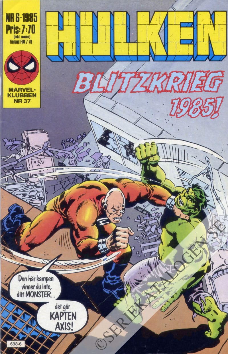 Framsida på Hulken #6 (1985)