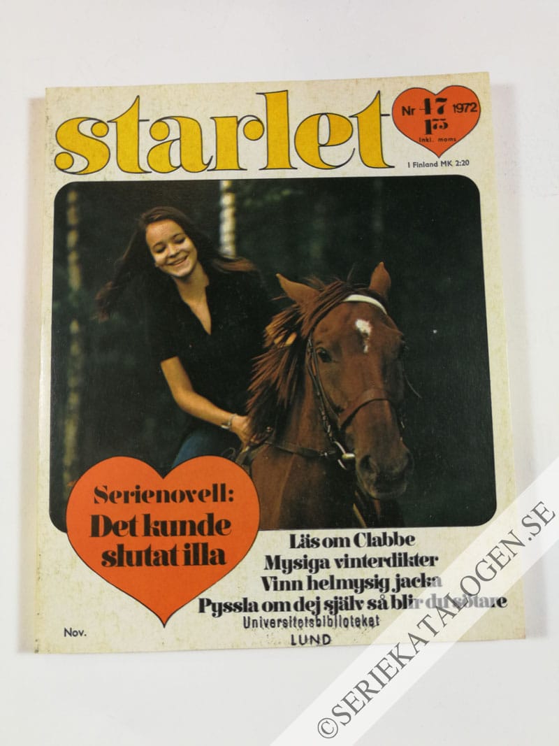 Framsida på Starlet #47 (1972)