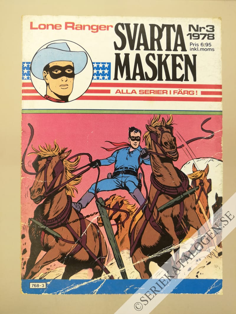 Framsida på Lone Ranger Svarta Masken #3 (1978)