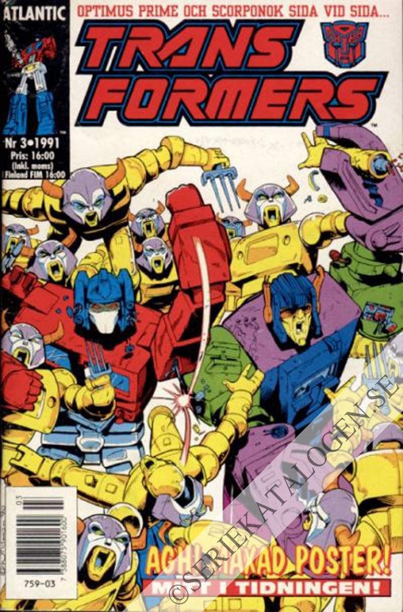 Framsida på Transformers #3 (1991)