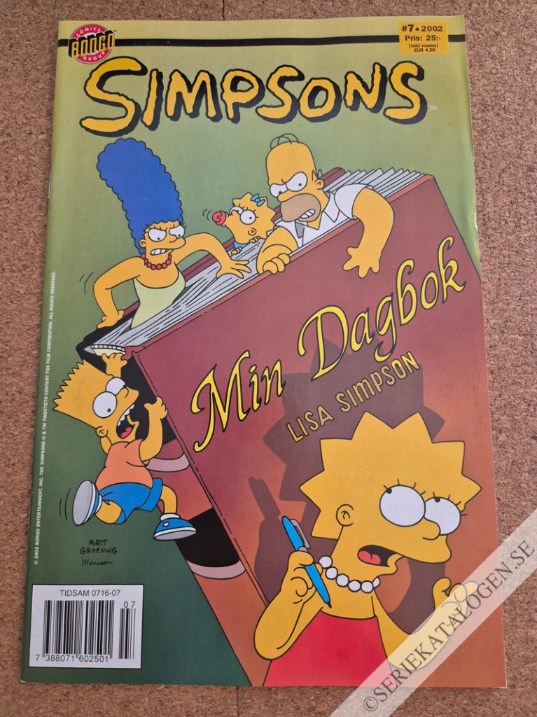Framsida på Simpsons #7 (2002)