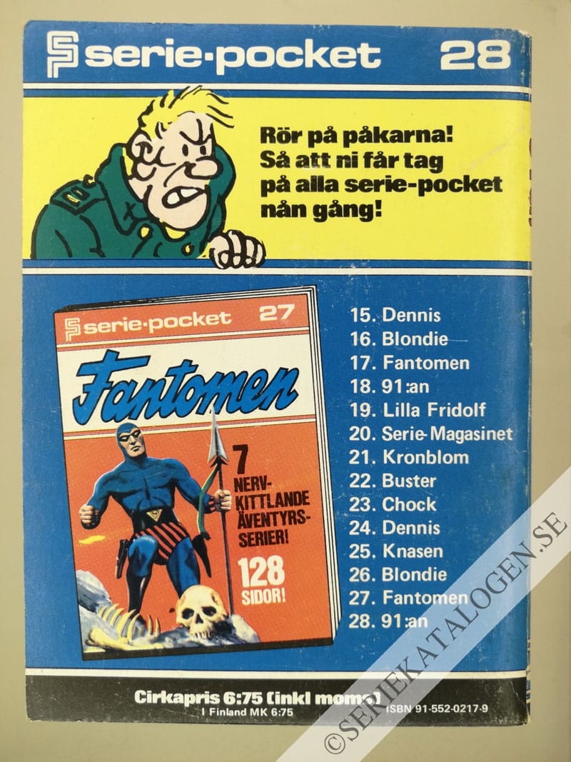 Baksida på 91:an - Humor av gammalt fint märke! (1975)