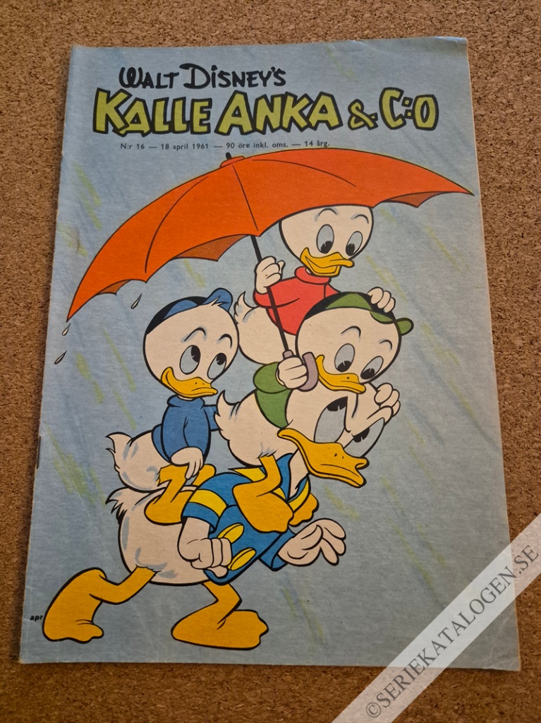 Framsida på Kalle Anka & C:o #16 (1961)