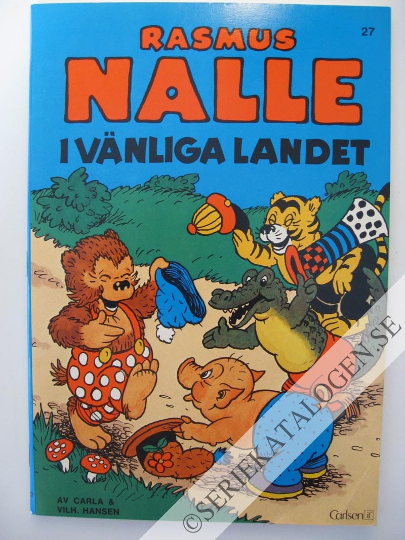 Framsida på Rasmus Nalle Rasmus Nalle i vänliga landet (1976)