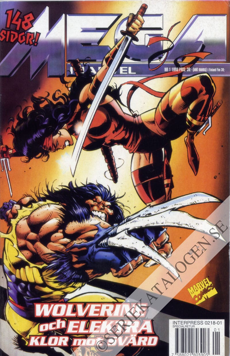 Framsida på Mega Marvel Wolverine (X-Men) (1998)