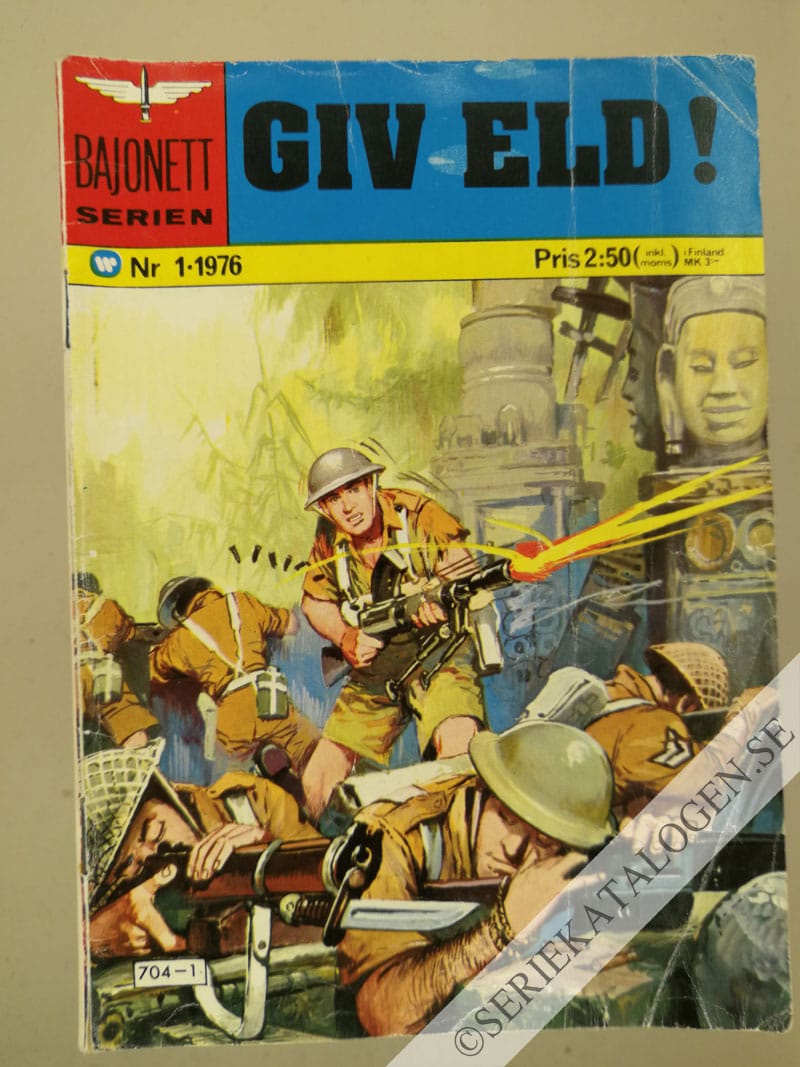 Framsida på Bajonettserien #1 - Giv eld! (1975)