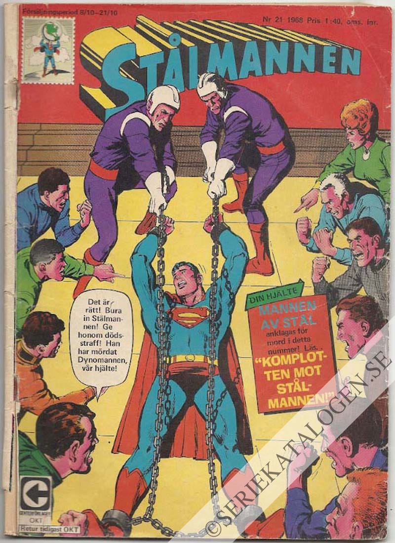 Framsida på Stålmannen #21 (1968)