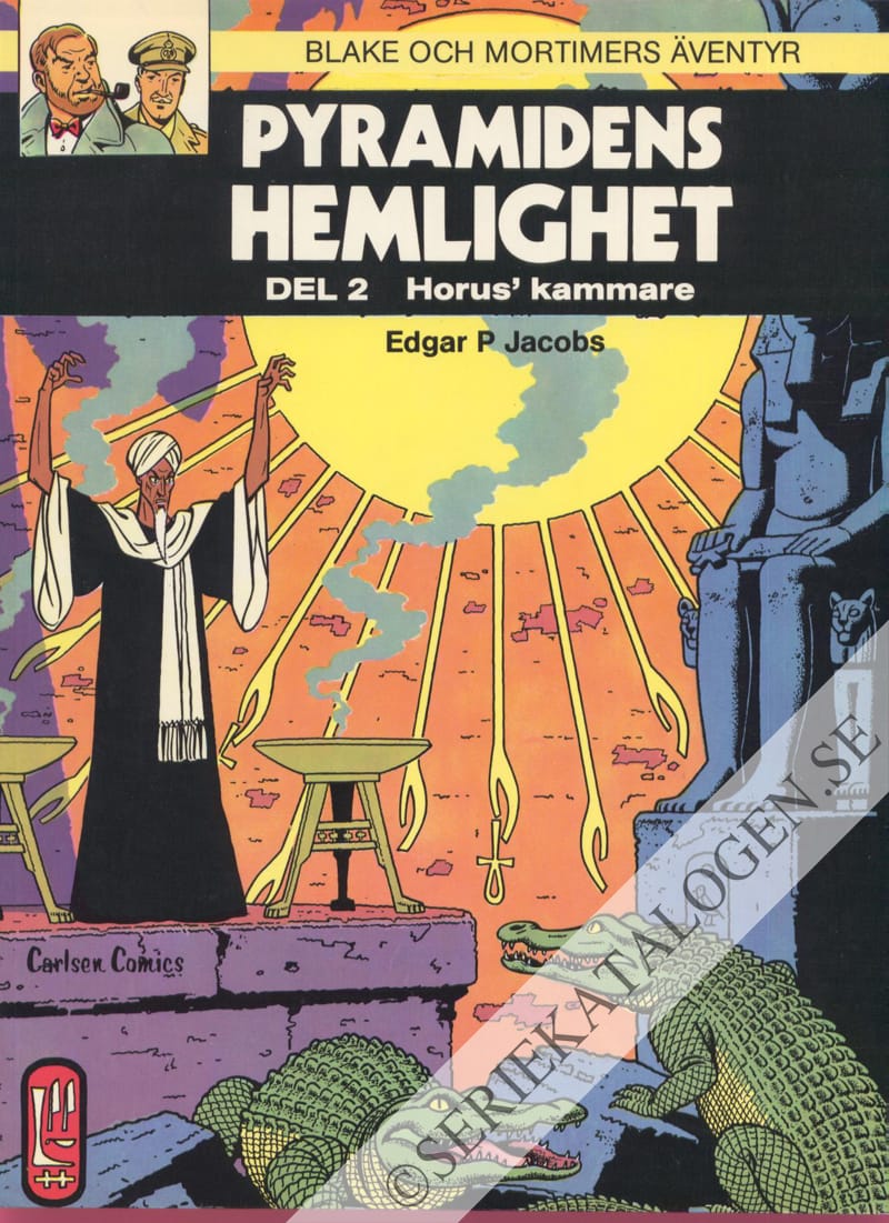 Framsida på Blake och Mortimers äventyr Pyramidens hemlighet del 2 (1978)