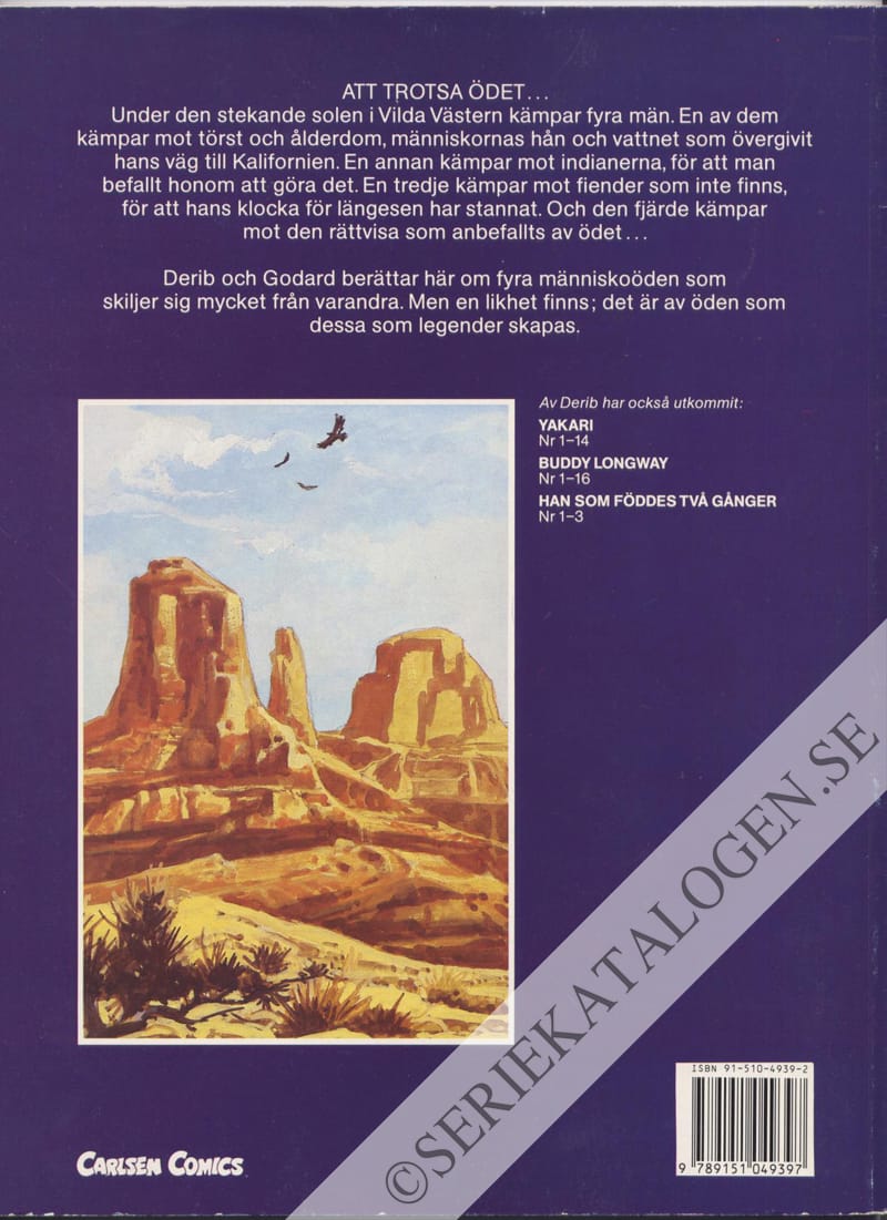 Baksida på Mannen som trotsade ödet (1989)