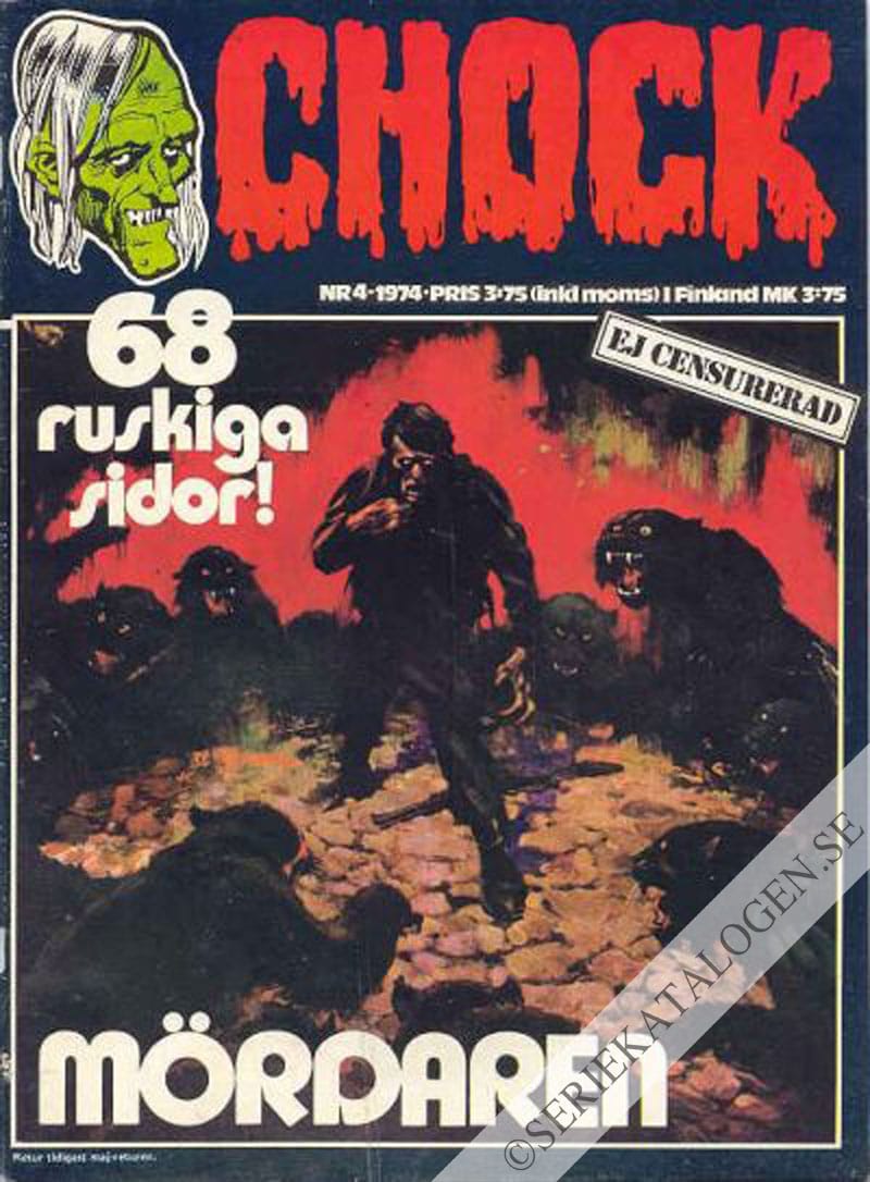 Framsida på Chock Mördaren (1974)