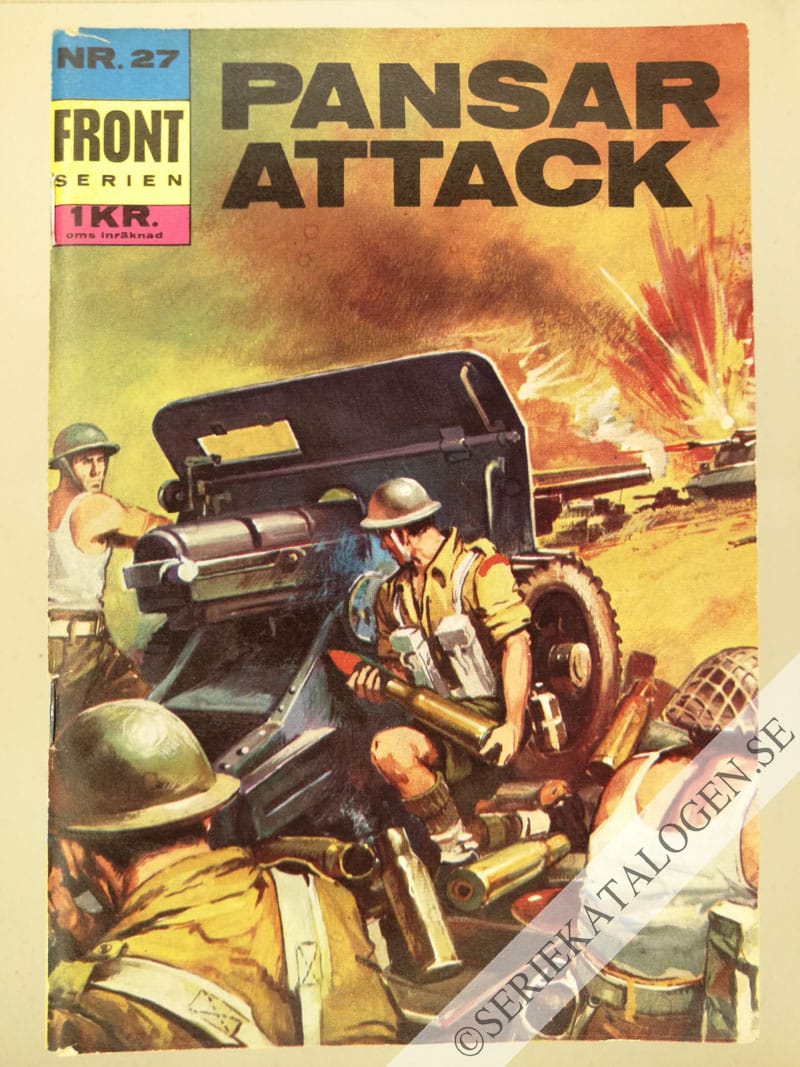Framsida på Frontserien Pansarattack (1967)