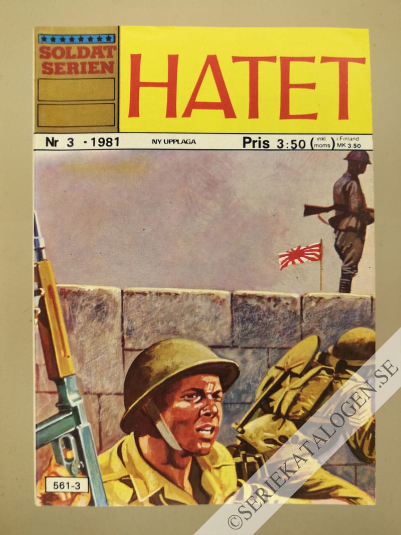 Framsida på Soldatserien #3 - Hatet (1981)