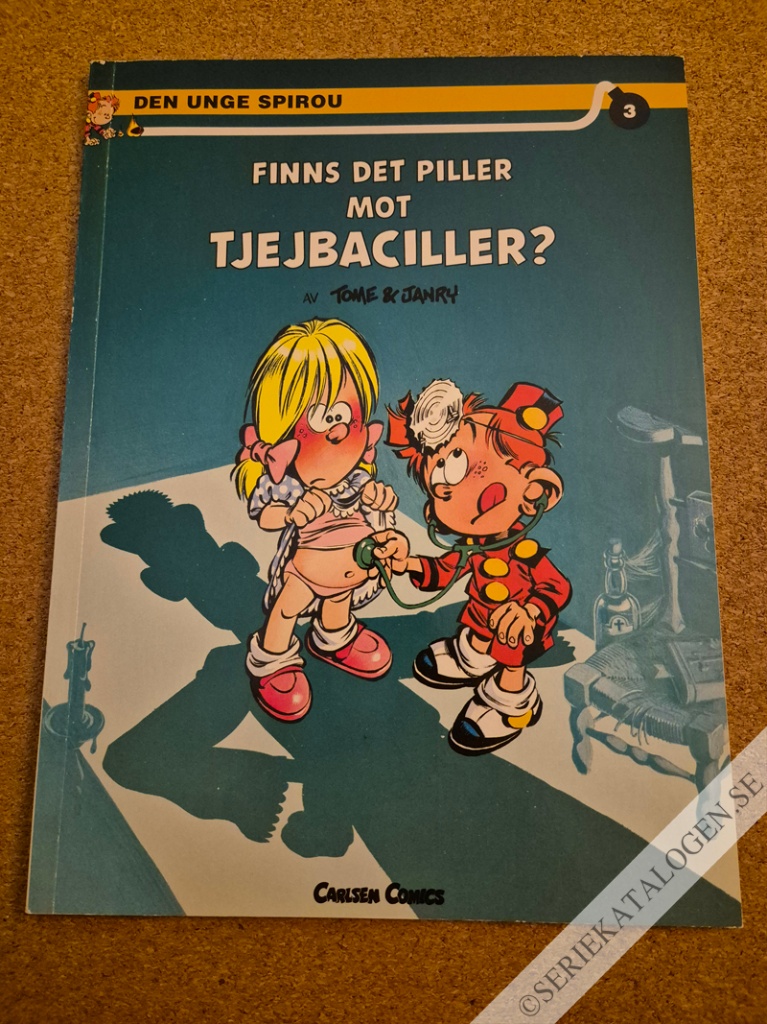 Framsida på Den unge Spirou Finns det piller mot tjejbaciller? (1993)