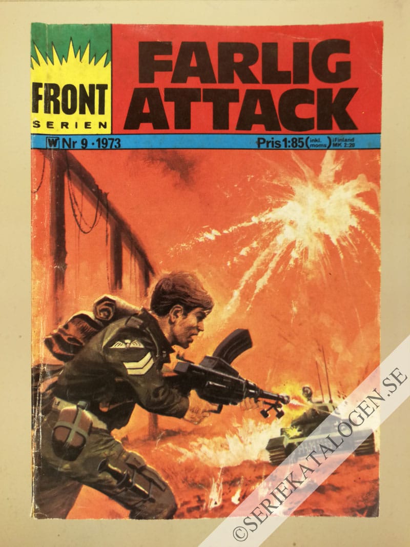 Framsida på Frontserien #9 - Farlig attack (1973)
