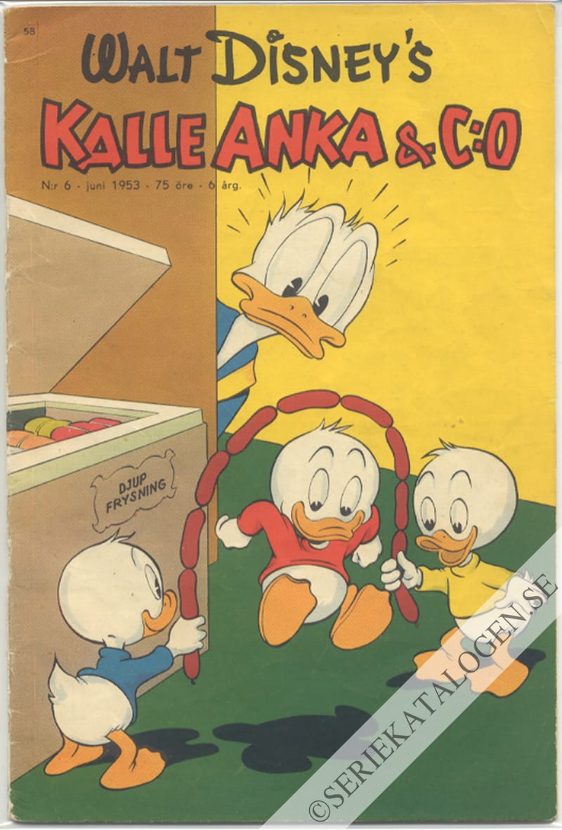 Framsida på Kalle Anka & C:o #6 (1953)