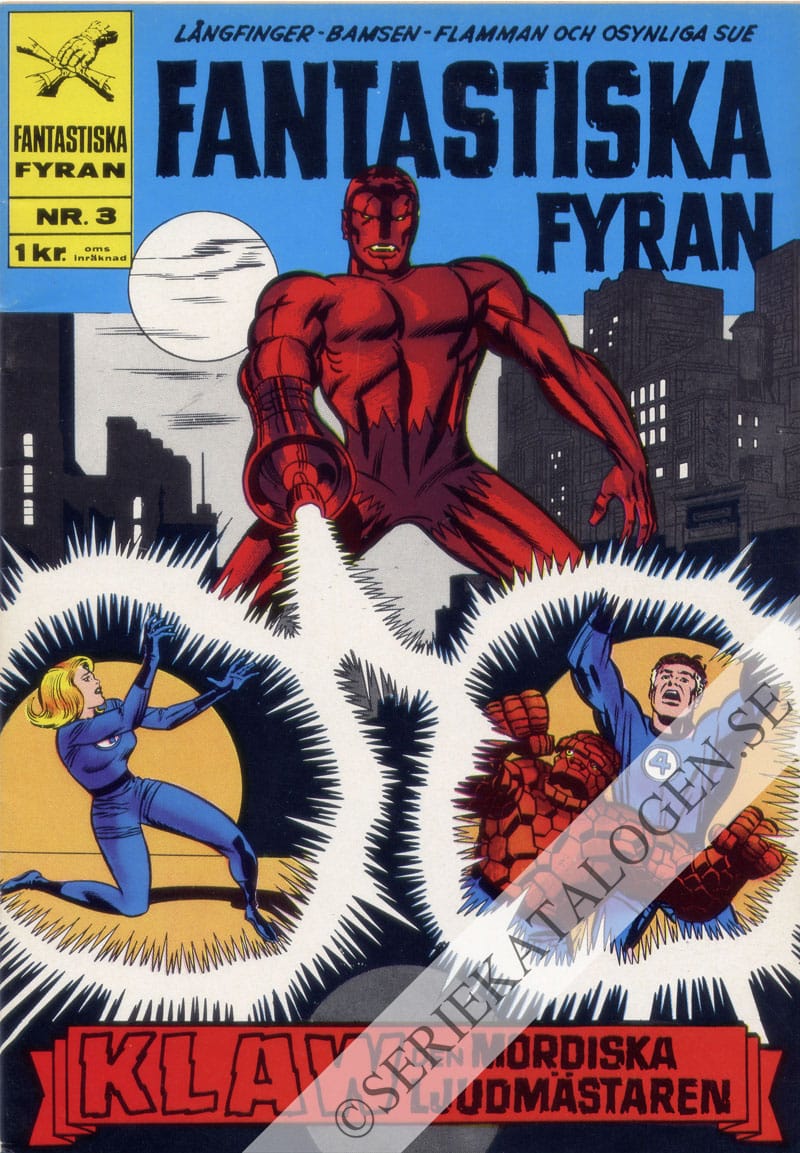 Framsida på Fantastiska Fyran #3 (1967)