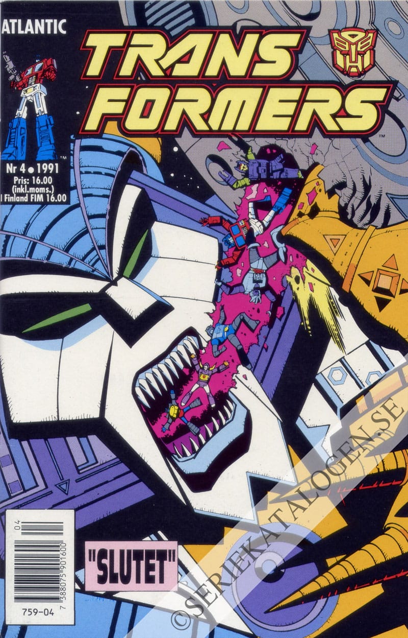 Framsida på Transformers #4 (1991)