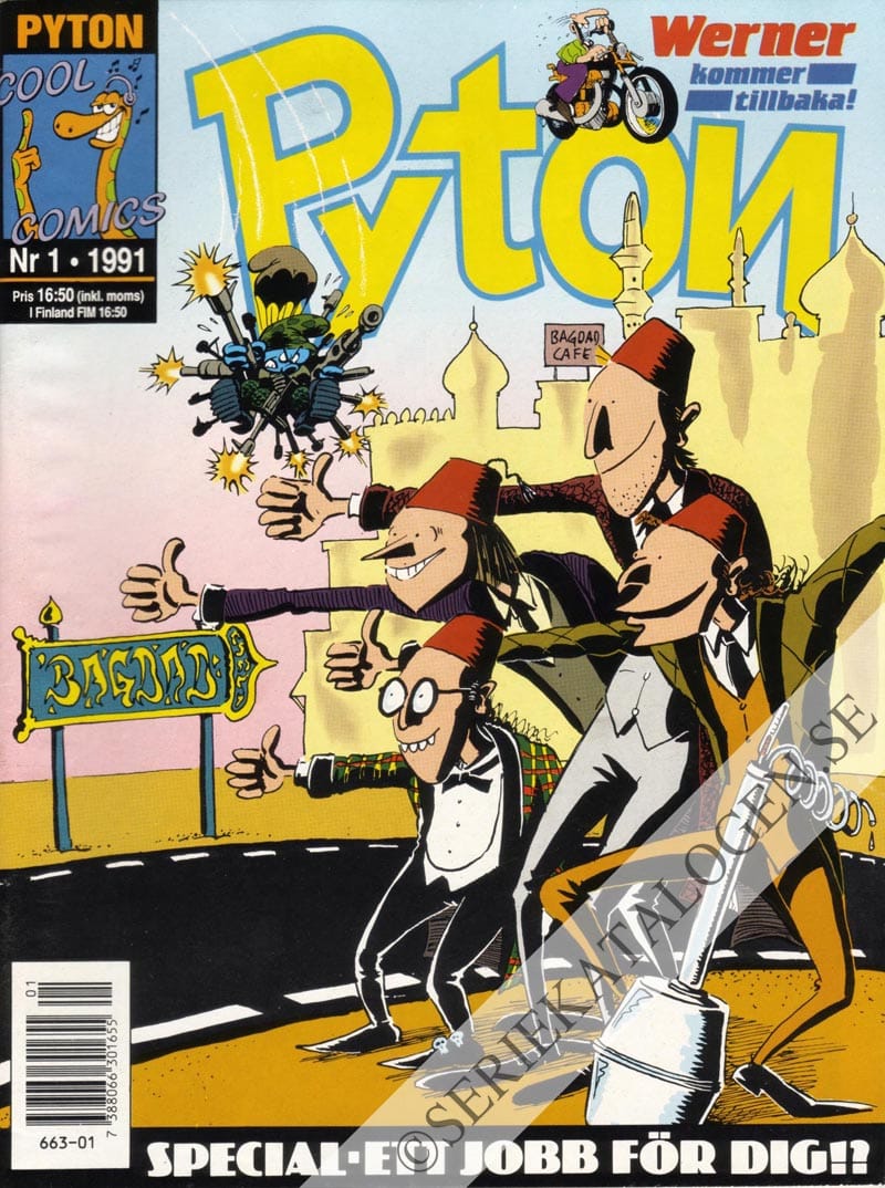 Framsida på Pyton #1 (1991)