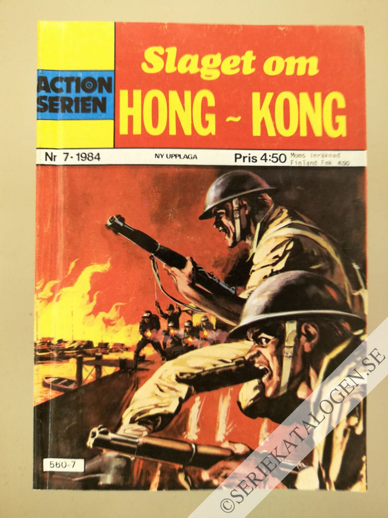 Framsida på Actionserien #7 - Slaget om Hong-Kong (1984)