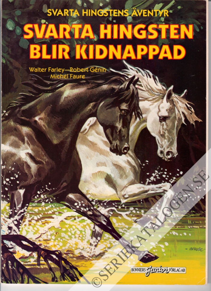 Framsida på Svarta Hingstens äventyr Svarta Hingsten blir kidnappad (1985)
