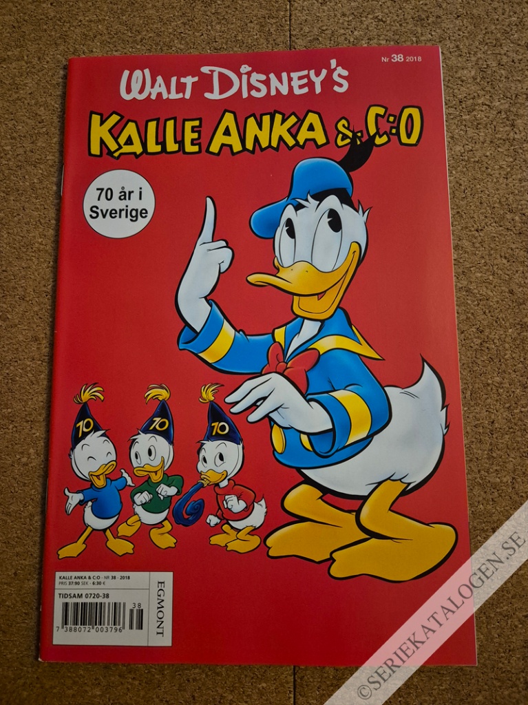 Framsida på Kalle Anka & C:o #38 (2018)
