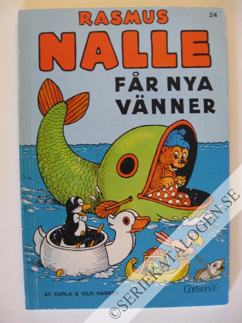Framsida på Rasmus Nalle Rasmus Nalle får nya vänner (1973)