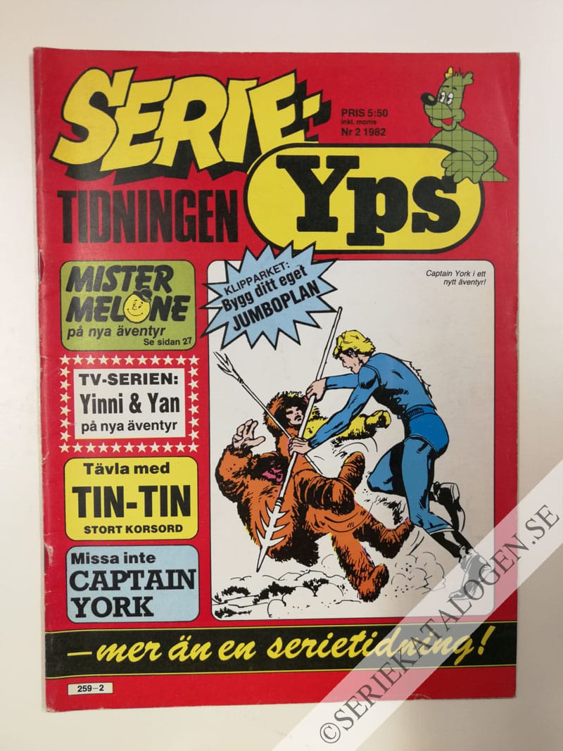 Framsida på Serietidningen Yps #2 (1982)