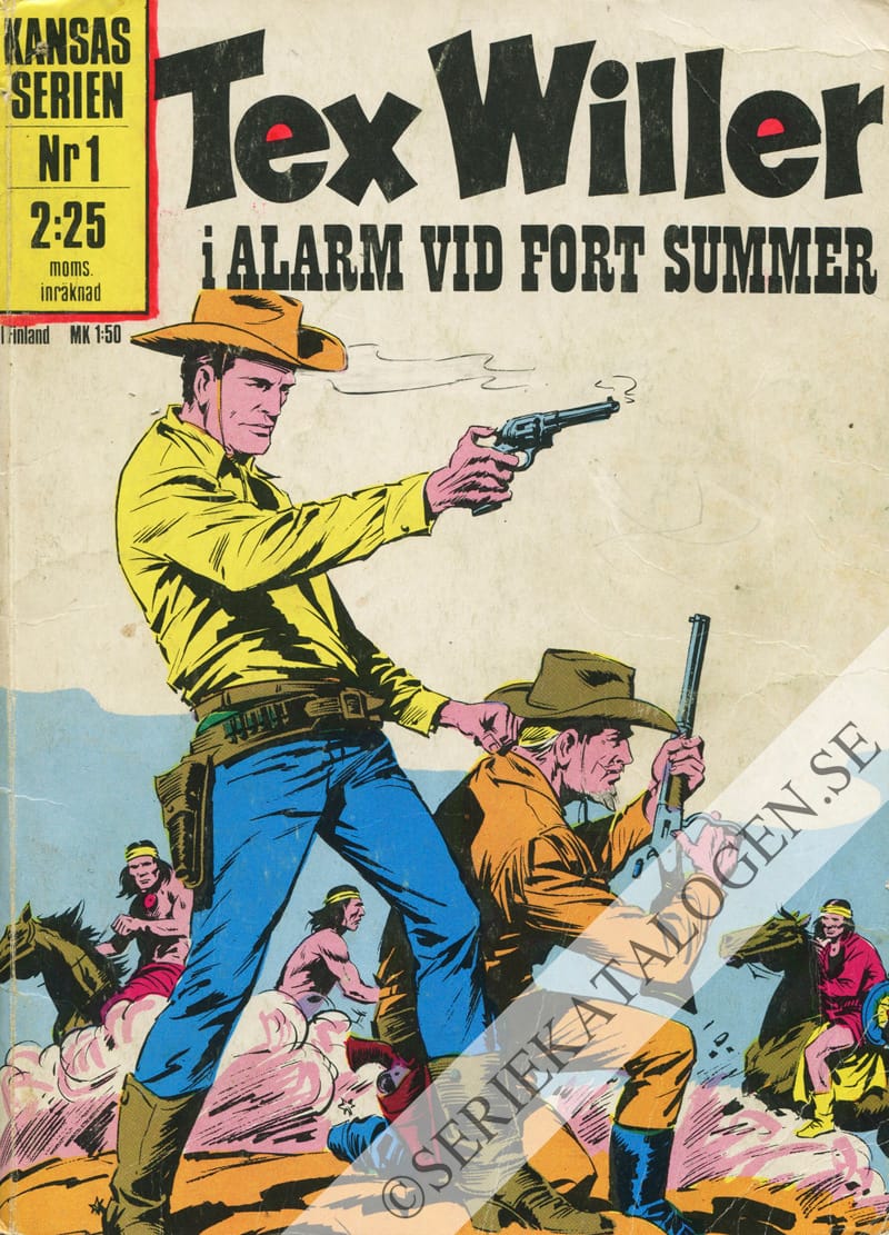 Framsida på Kansasserien Tex Willer i alarm vid fort Summer (1971)