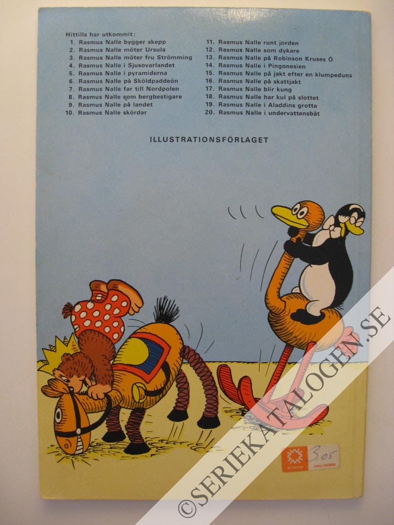 Baksida på Rasmus Nalle har kul på slottet (1969)