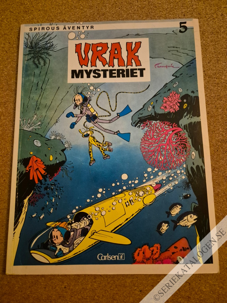 Framsida på Spirous äventyr Vrakmysteriet (1975)