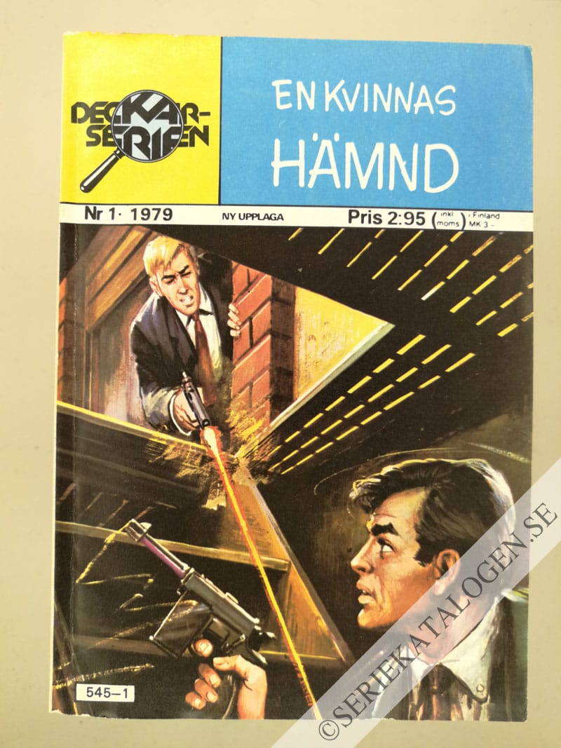 Framsida på Deckarserien En kvinnas hämnd (1979)