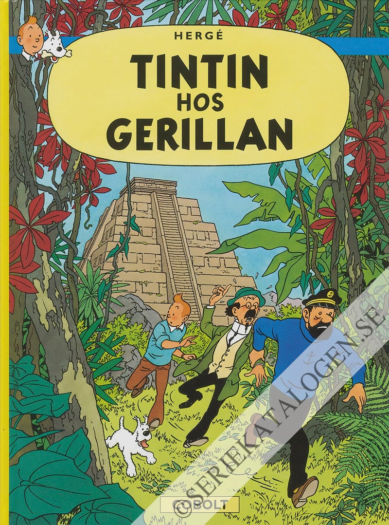 Framsida på Tintins äventyr Tintin hos gerillan (2021)