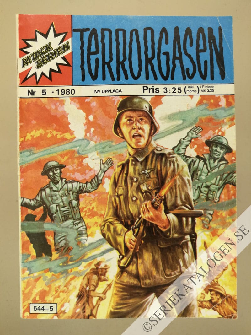 Framsida på Attackserien Terrorgasen (1980)