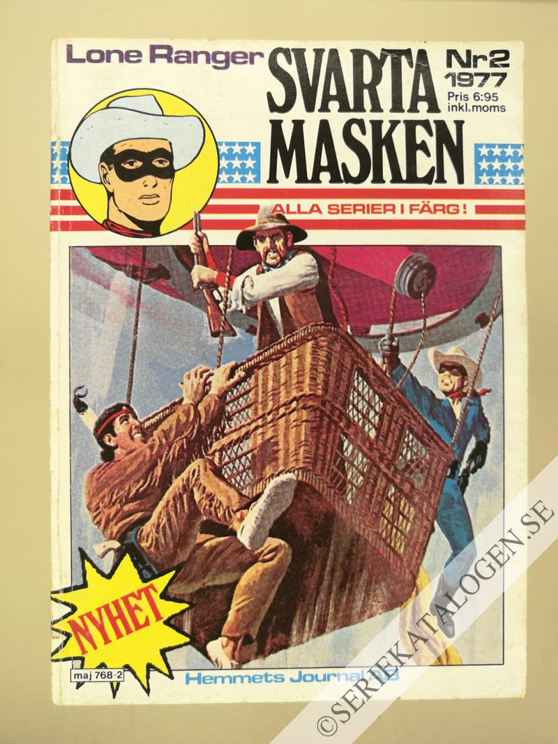 Framsida på Lone Ranger Svarta Masken #2 (1977)