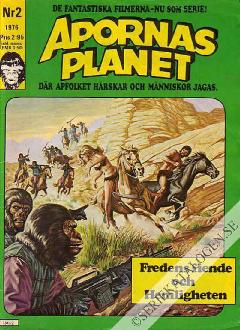 Framsida på Apornas planet #2 (1976)