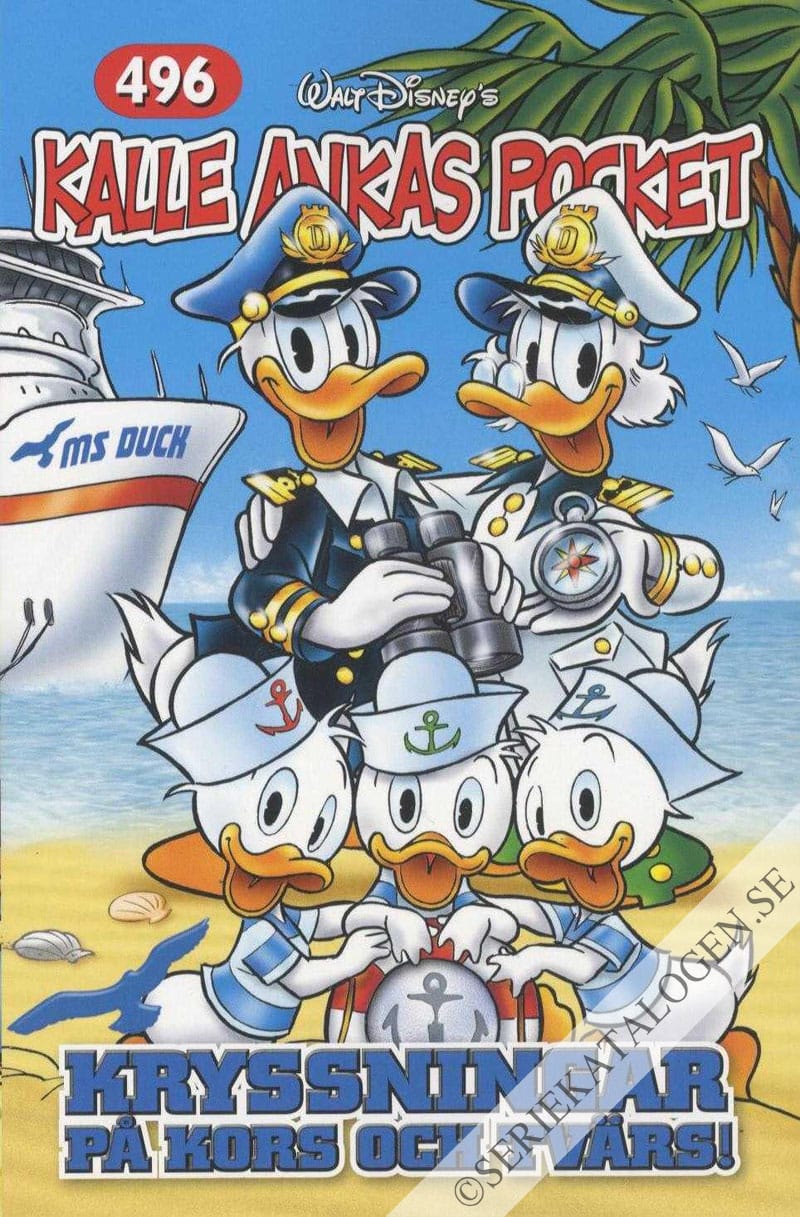 Framsida på Kalle Ankas pocket #496 - Kryssningar på kors och tvärs! (2019)