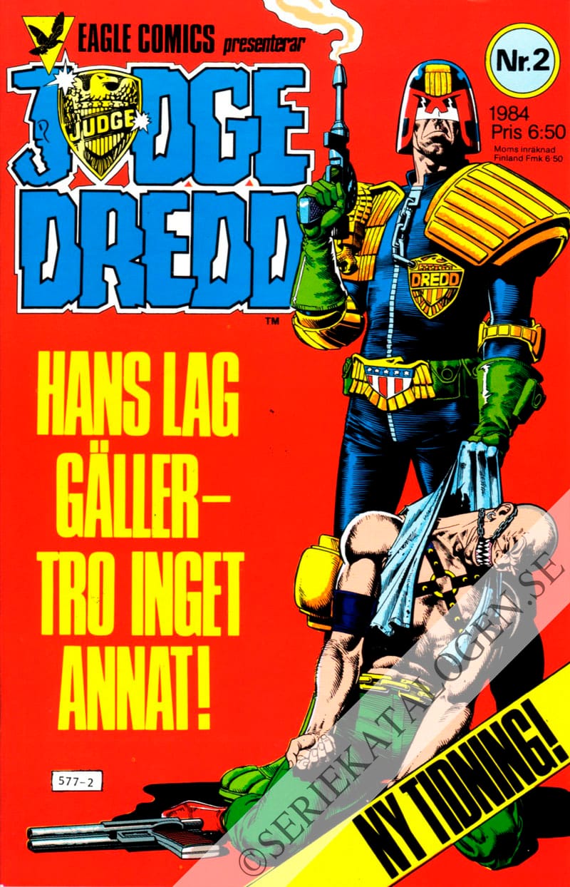 Framsida på Eagle Comics presenterar Judge Dredd #2 (1984)