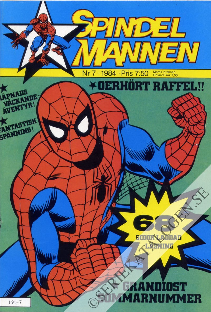 Framsida på Spindelmannen #7 (1984)
