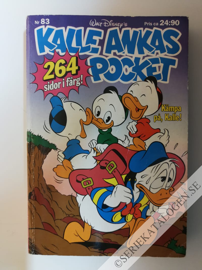Framsida på Kalle Ankas pocket #83 - Kämpa på, Kalle! (1987)