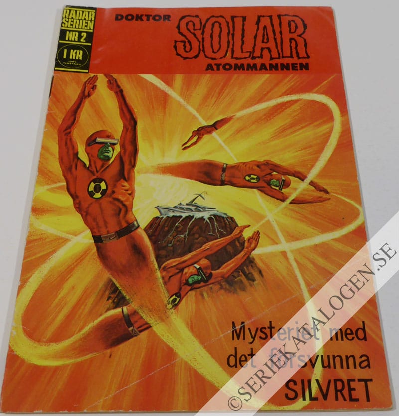 Framsida på Radarserien Doktor Solar Atommannen - Mysteriet med det försvunna silvret (1967)