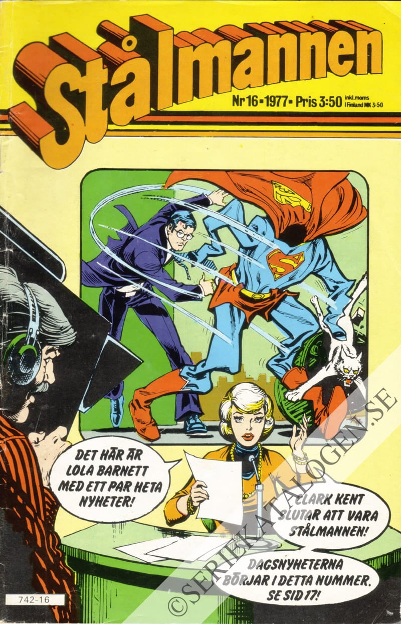 Framsida på Stålmannen #16 (1977)